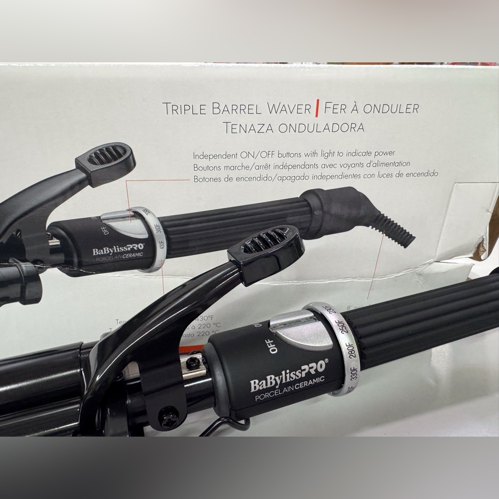 BaBylissPRO Porcelain Ceramic Triple Barrel Waver - Picture 7 of 7